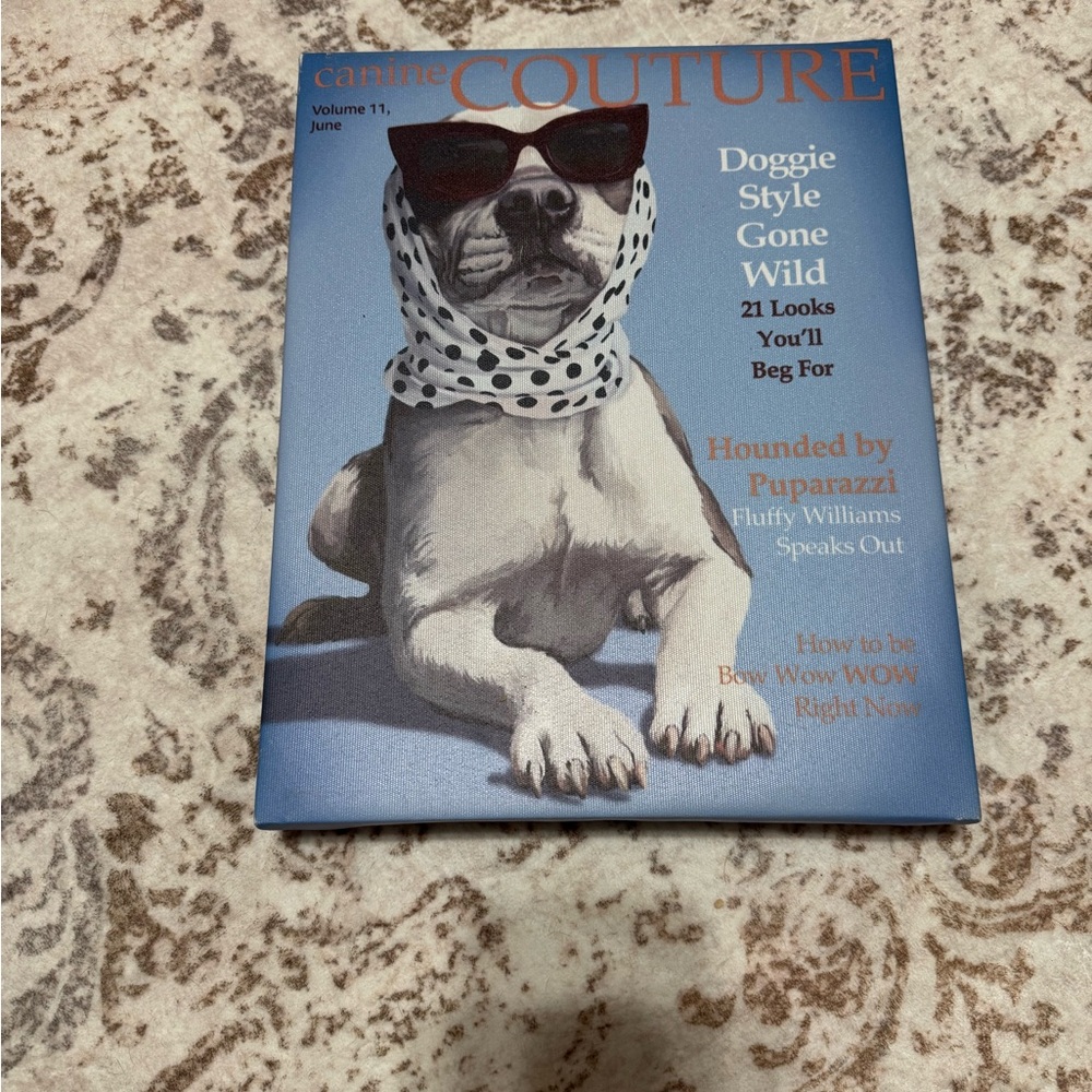 Canine Couture Magazine Cover Canvas